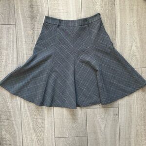 Rafaella Gray Plaid A-Line Midi Skirt Women’s‎ Size 12 Work Office Classic